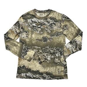 Realtree APX Camouflage Long Sleeve Shirt Mens Small 34-36 Hunting Camo Outdoor